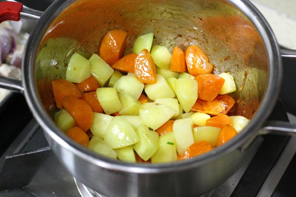 Sauté the Root Vegetables