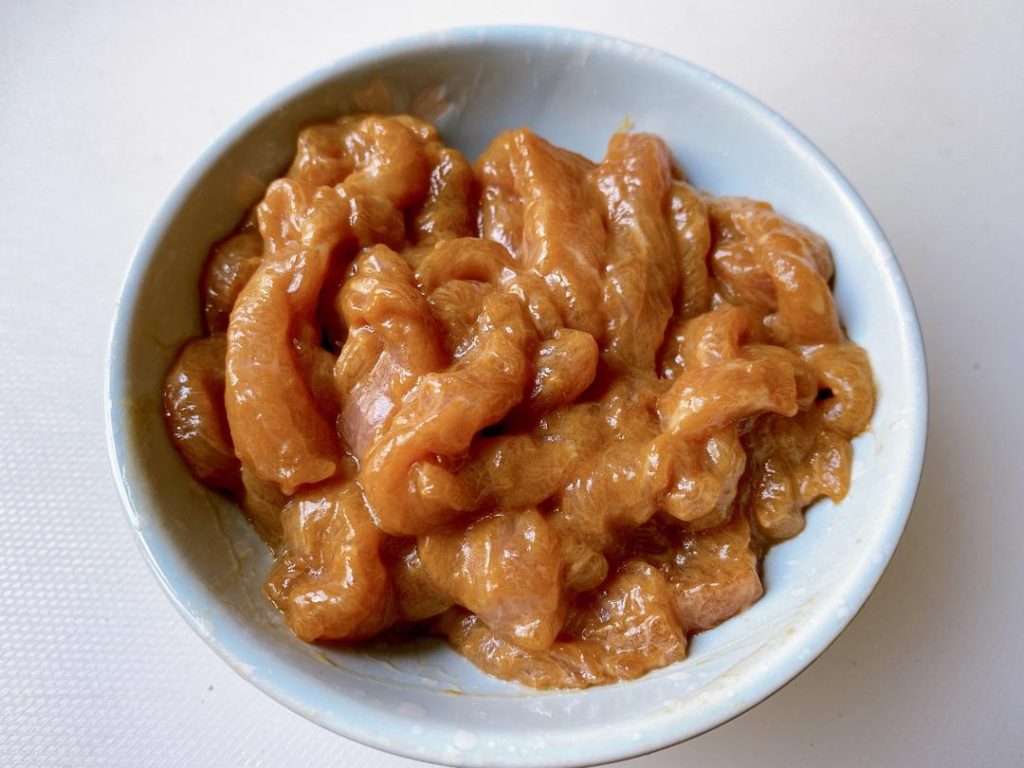 Marinate the pork