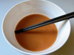 In a small bowl, combine the water, ketchup, sugar, vinegar, soy sauce, and cornstarch. Stir well.