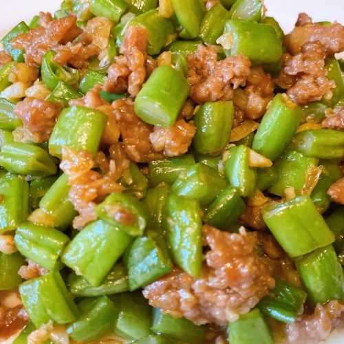 Garlic Minced Pork with Green Beans