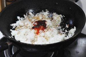 Add Rice and Sauces