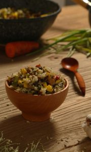 Olive Vegetable Fried Rice with Green Beans & Pork