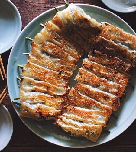 Pan-Fried Shishito Pepper Pork Potstickers