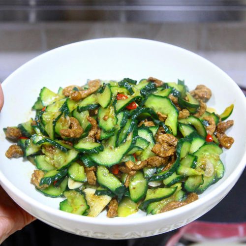 Pork and Cucumber Stir-fry