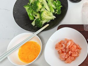Salmon Fried Rice with Brown Rice