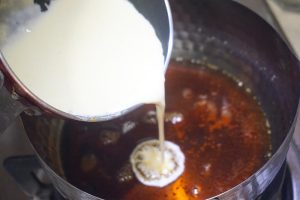 Add the Cream (Carefully!)