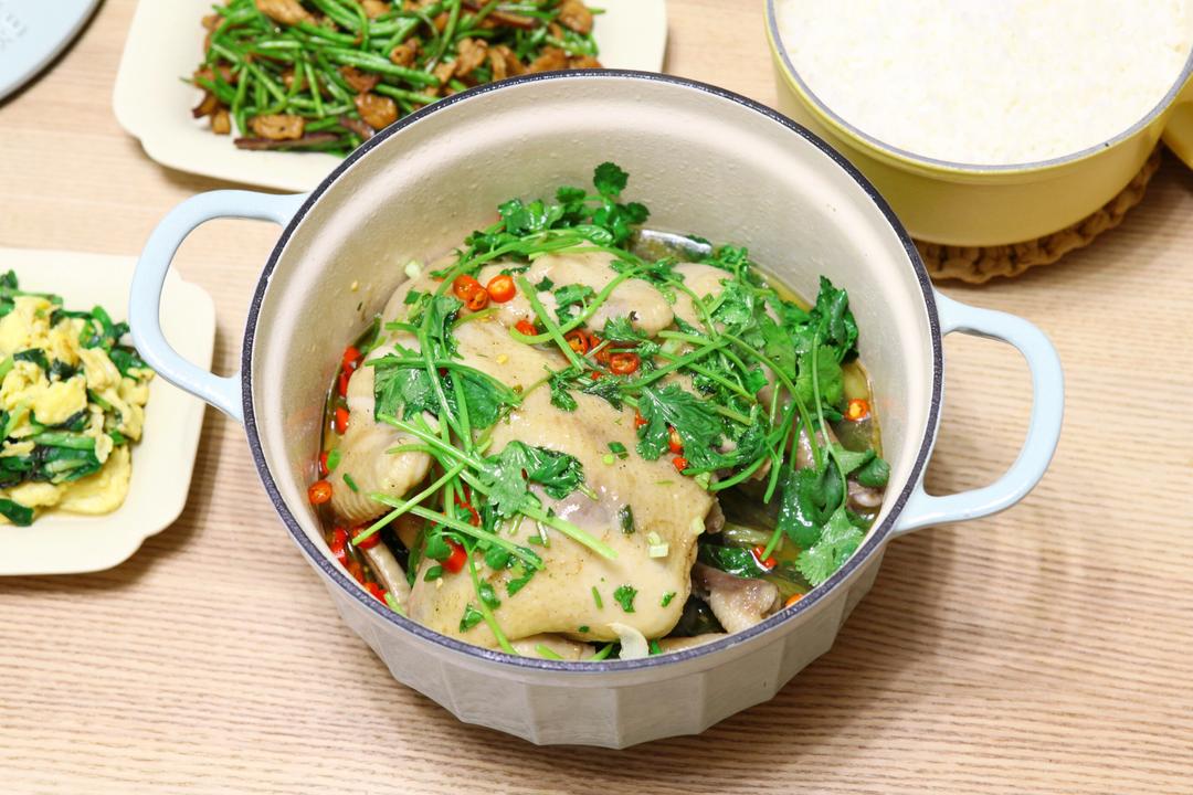 Scallion Oil Chicken (No-Water Method)