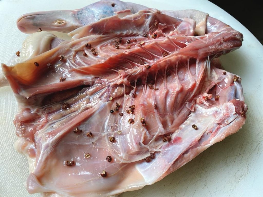 Marinate: Rub the toasted peppercorn-salt mixture evenly over the entire surface of the duck, ensuring you get inside the cavity as well. Cover tightly with plastic wrap and refrigerate for at least 2 hours (overnight is highly recommended).