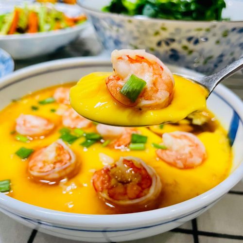 Steamed Egg with Shrimp