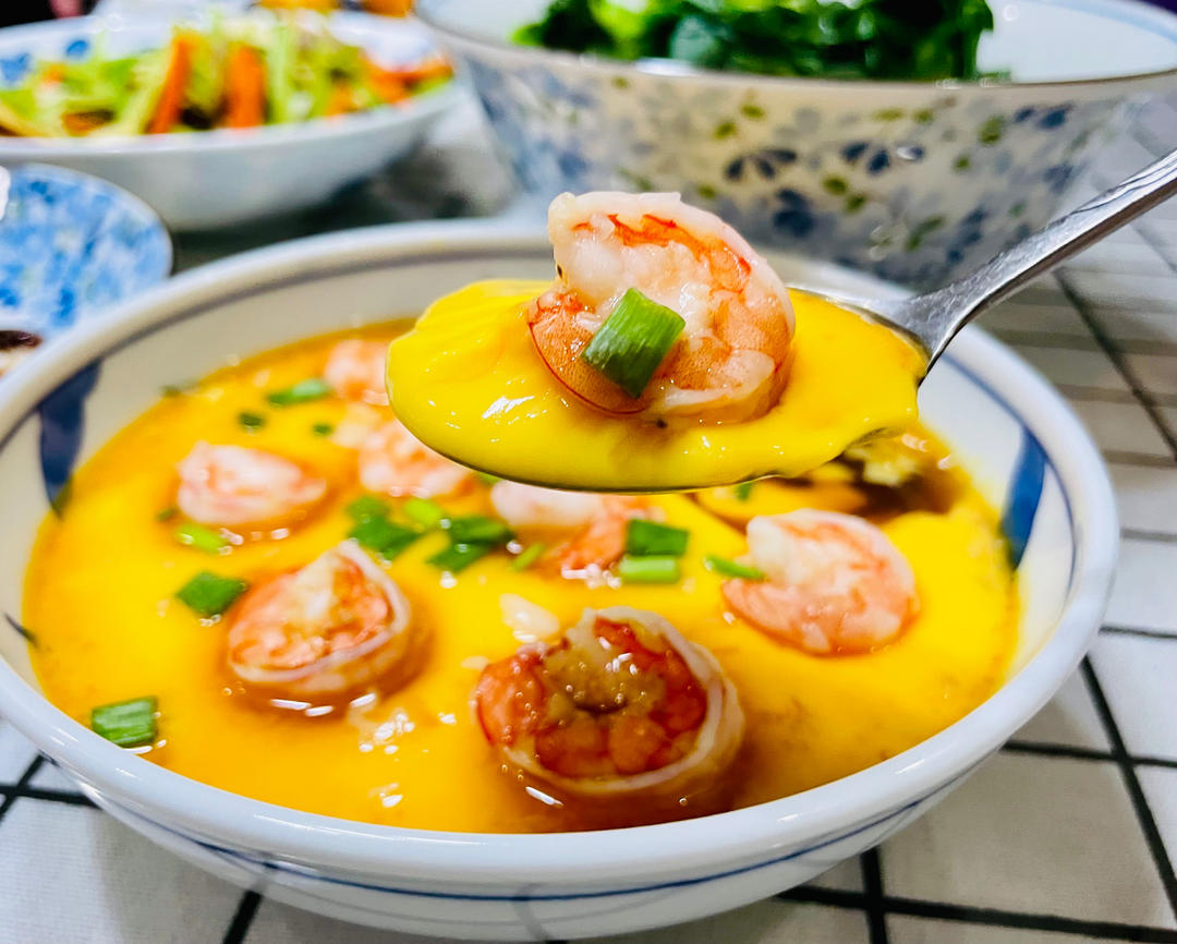 Steamed Egg with Shrimp