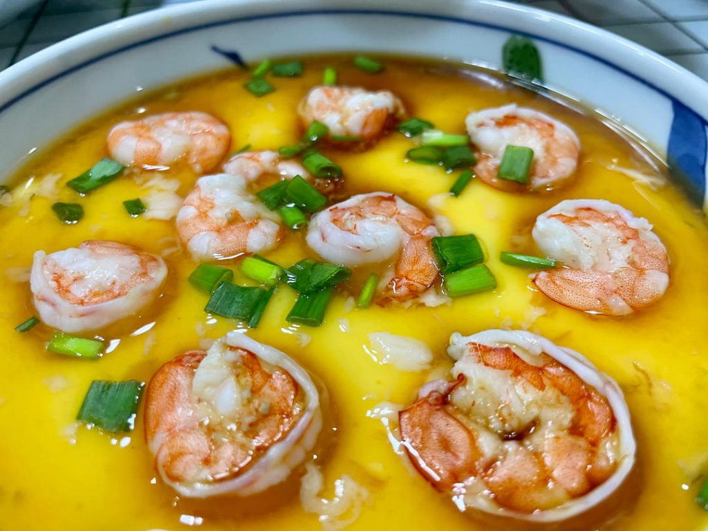 Steamed Egg with Shrimp