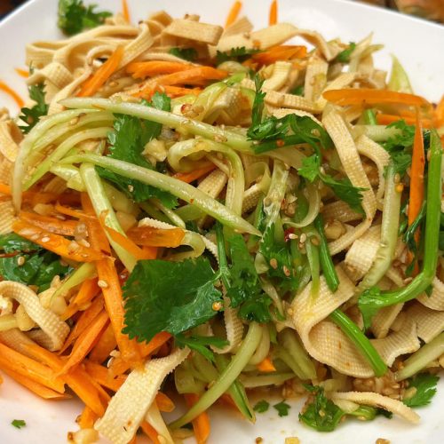 Spicy Cold Tofu Skin Salad