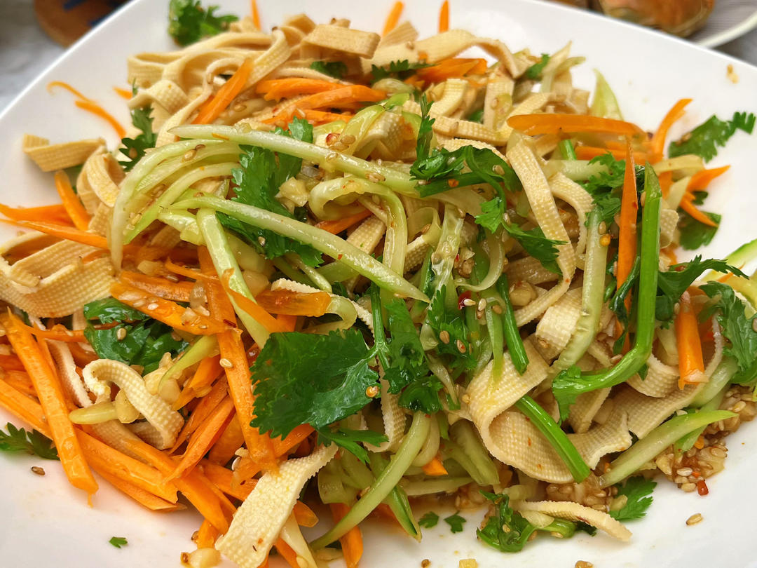 Spicy Cold Tofu Skin Salad