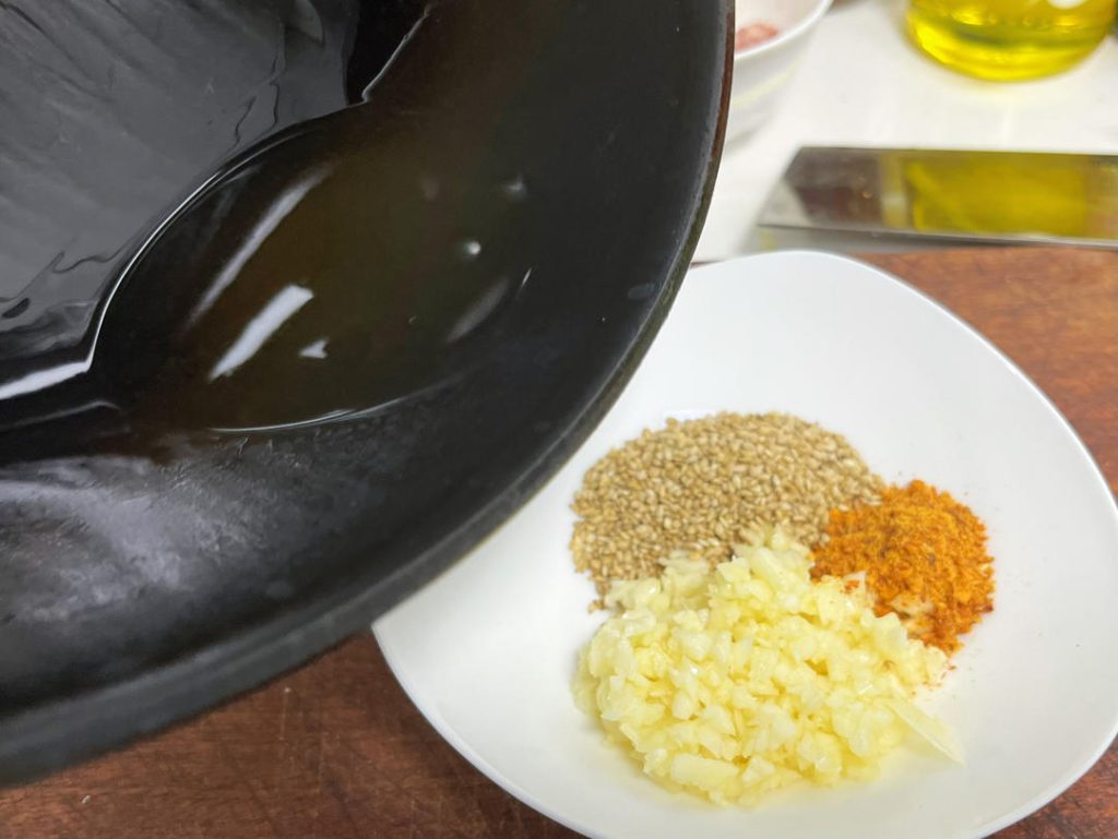 Create the Sizzling Oil Base