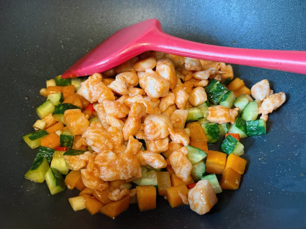 Recombine & Finish: Return the cooked chicken (and any resting juices) to the pan. Give everything a final toss for about 30 seconds until the chicken reaches a safe internal temperature of 165°F (74°C). Turn off the heat and dish it out.