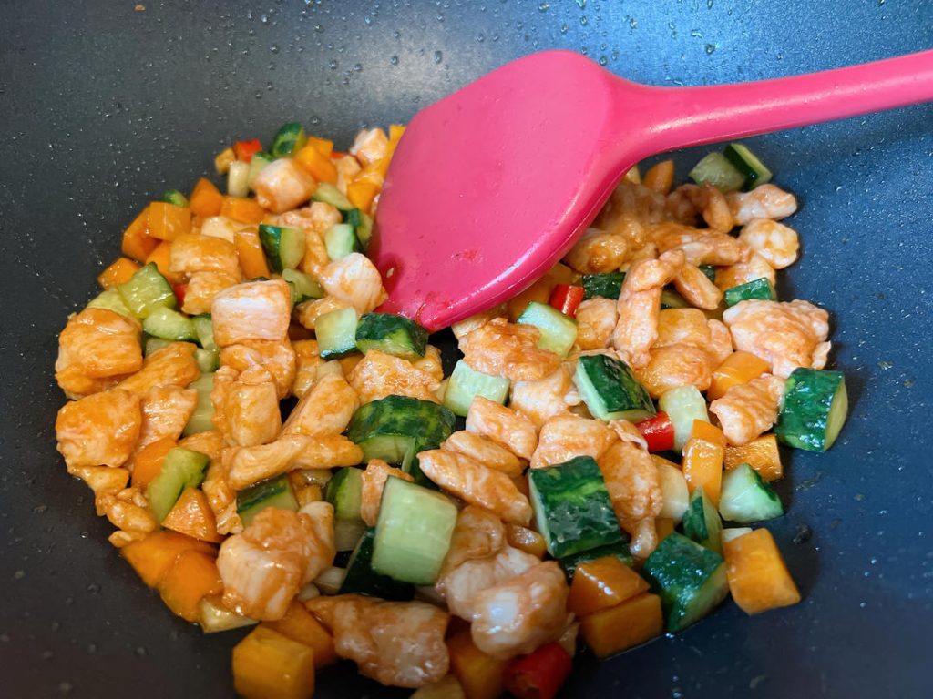 Recombine & Finish: Return the cooked chicken (and any resting juices) to the pan. Give everything a final toss for about 30 seconds until the chicken reaches a safe internal temperature of 165°F (74°C). Turn off the heat and dish it out.