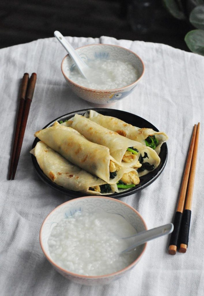 Spring Pancakes with Spinach and Eggs