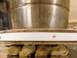 Place the tied roll into your steamer over boiling water. Steam over medium-high heat for exactly 30 minutes.