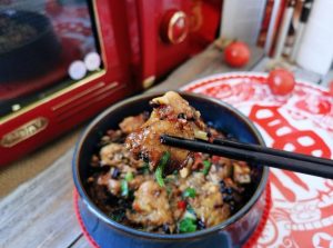 Microwave Black Bean Chicken Wings