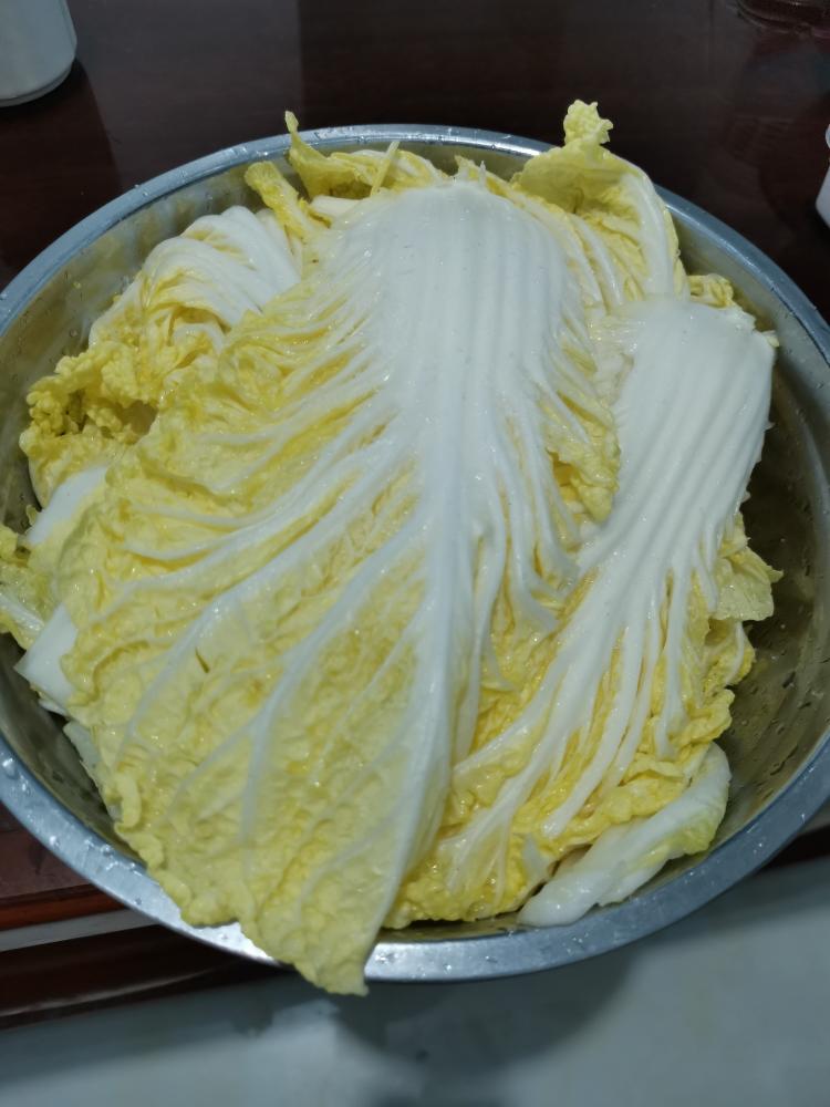 Wash and Dry: Thoroughly wash the Napa cabbage leaves under cold running water to remove any dirt hidden near the base.