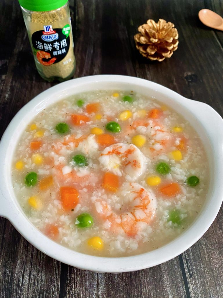 Mediterranean shrimp congee