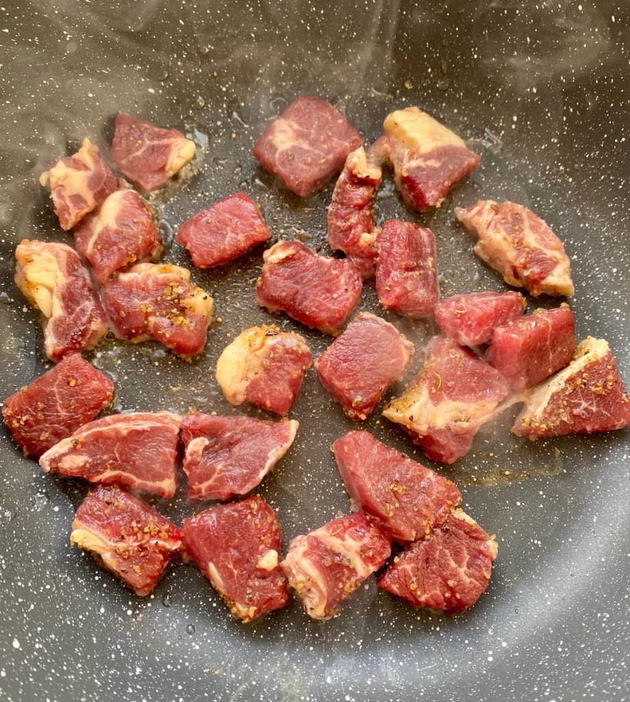 Sear the Beef (2–3 minutes)
