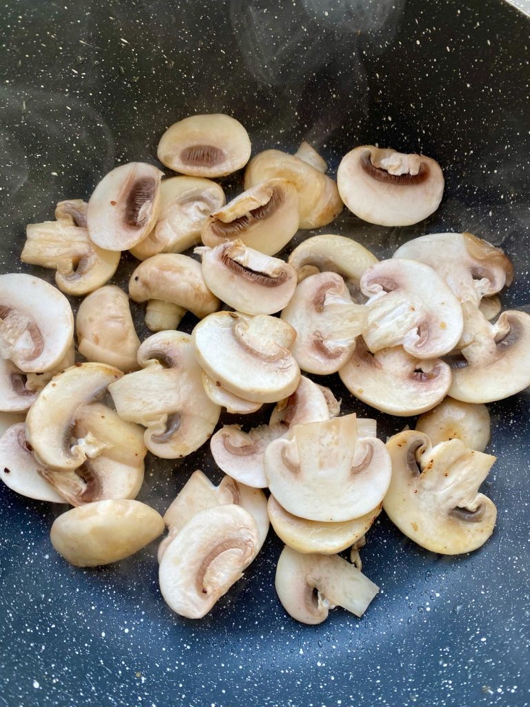 Sauté the Mushrooms (3–4 minutes)