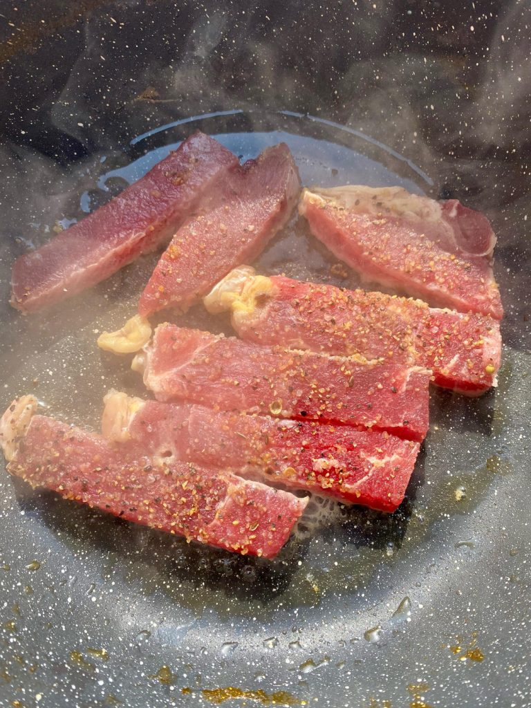 Sear the Steak (3–5 minutes)
