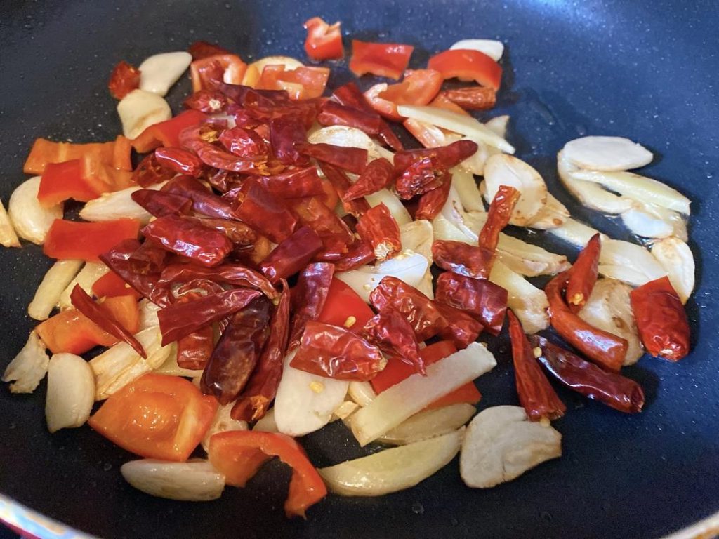 Toast the Chilies (Cook time: 1 min)