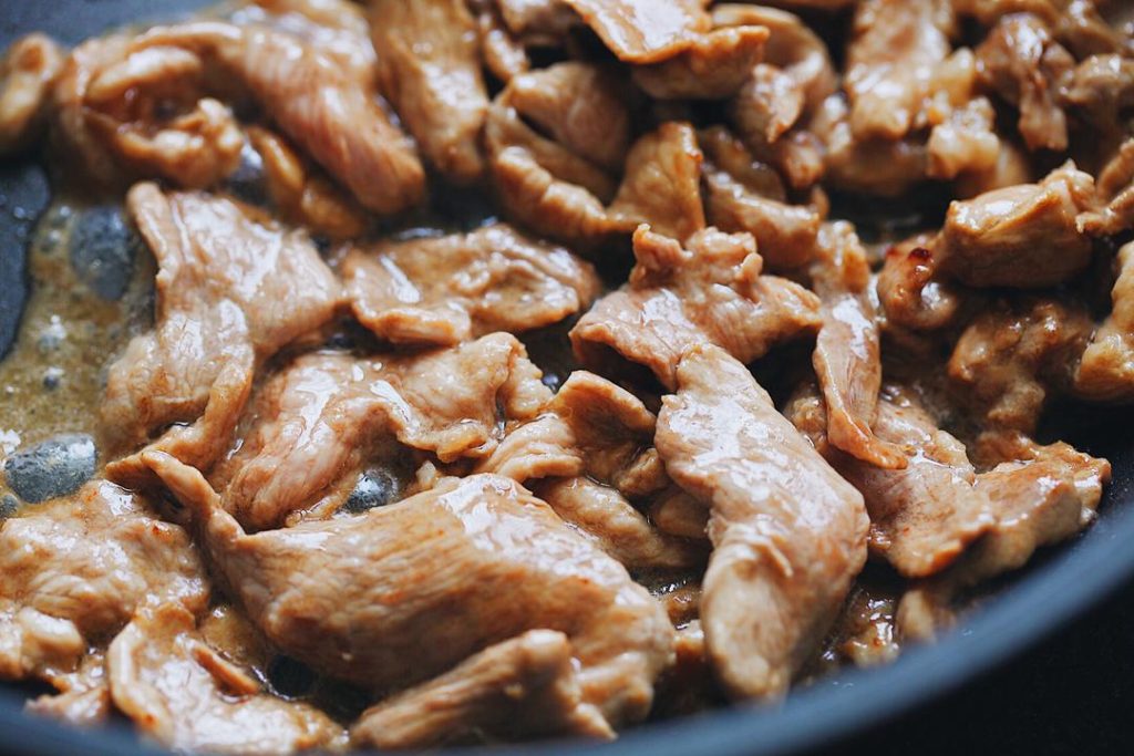 Searing the Pork