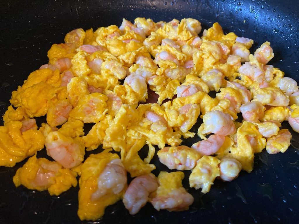 Soft Scramble the Shrimp and Eggs