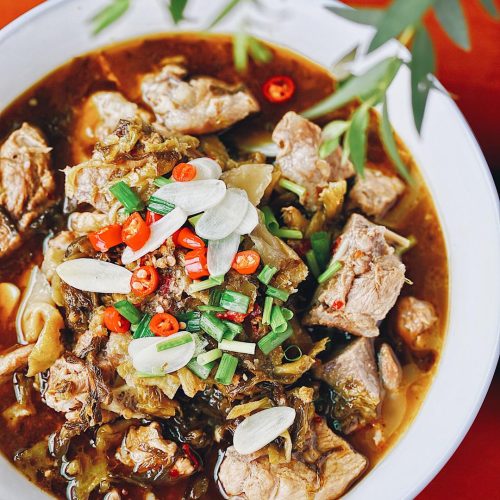 Sichuan Pickled Greens with Pork Ribs