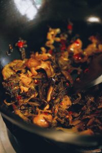 Sauté the Pickled Greens