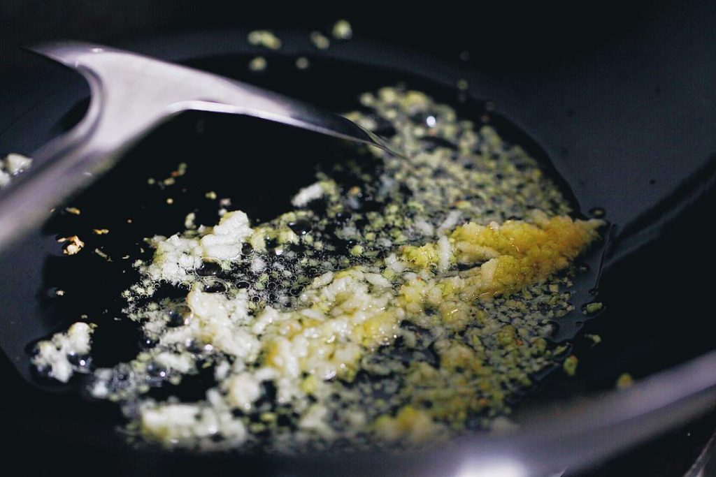 Sauté the Aromatics and Greens