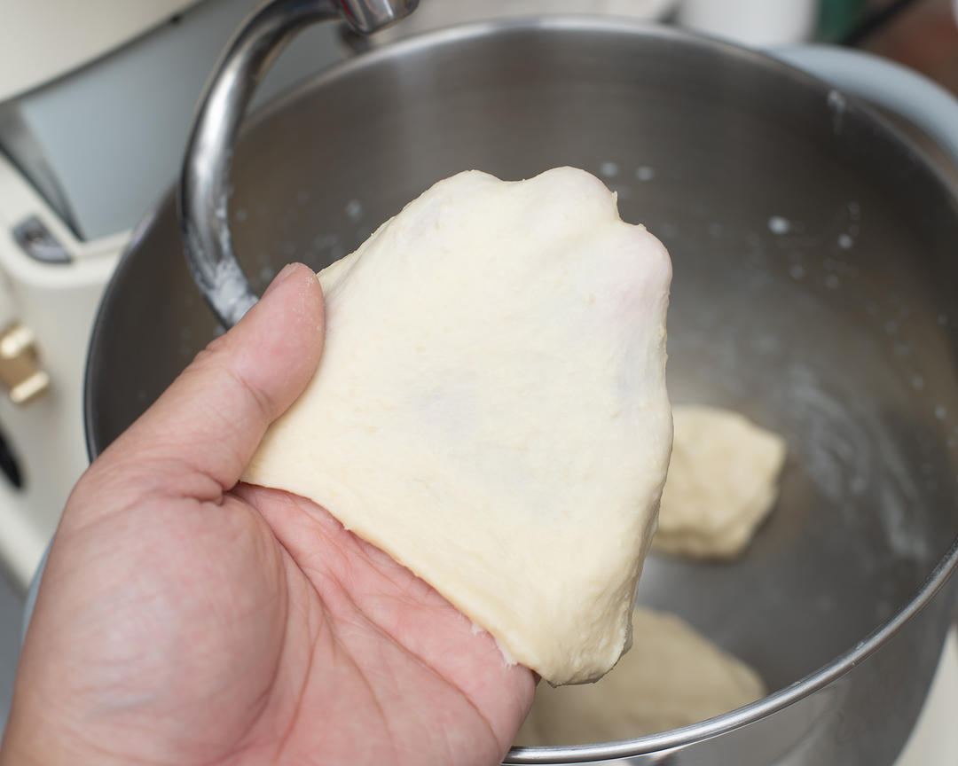 Add the dough ingredients (except butter) to