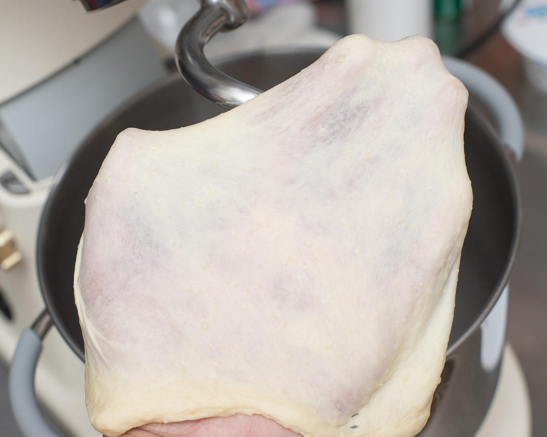 Add the room-temperature softened butter; mix
