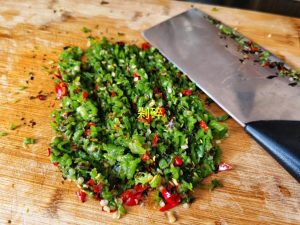 Drizzle the soy and vinegar over the plate