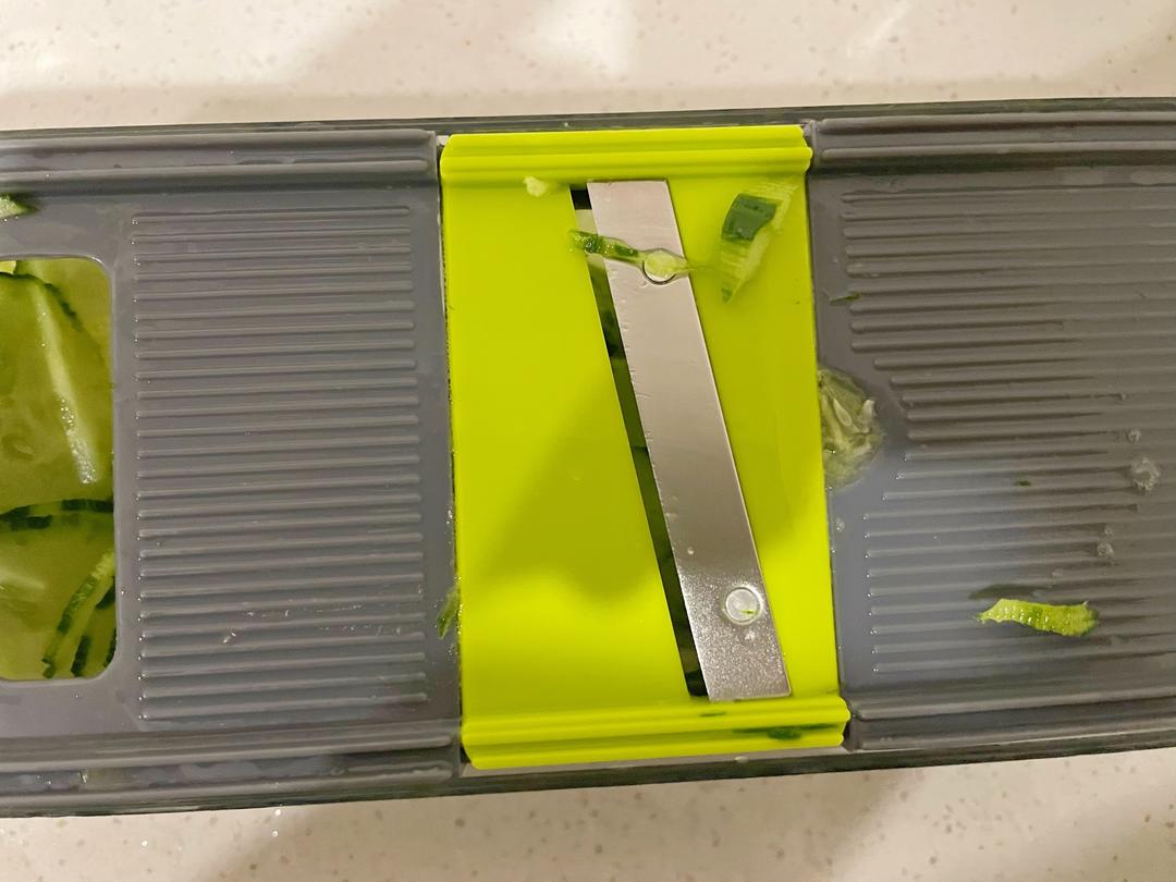Shave into slices (careful with fingers!)