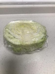 Half a head of cabbage, torn into small pieces
