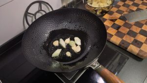 Add the eggplant and potato chunks