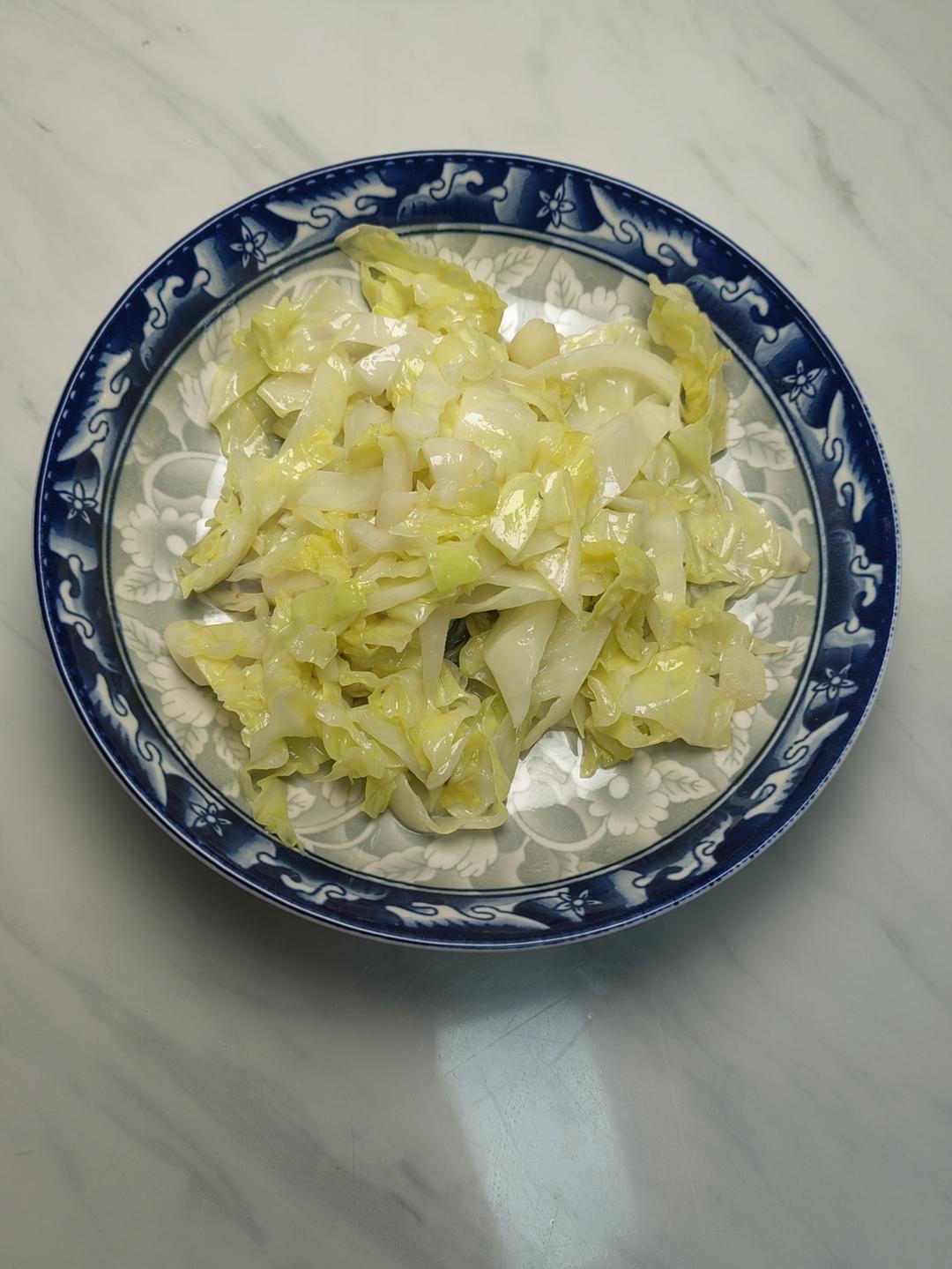 Fish-sauce cabbage braised until glossy and savory