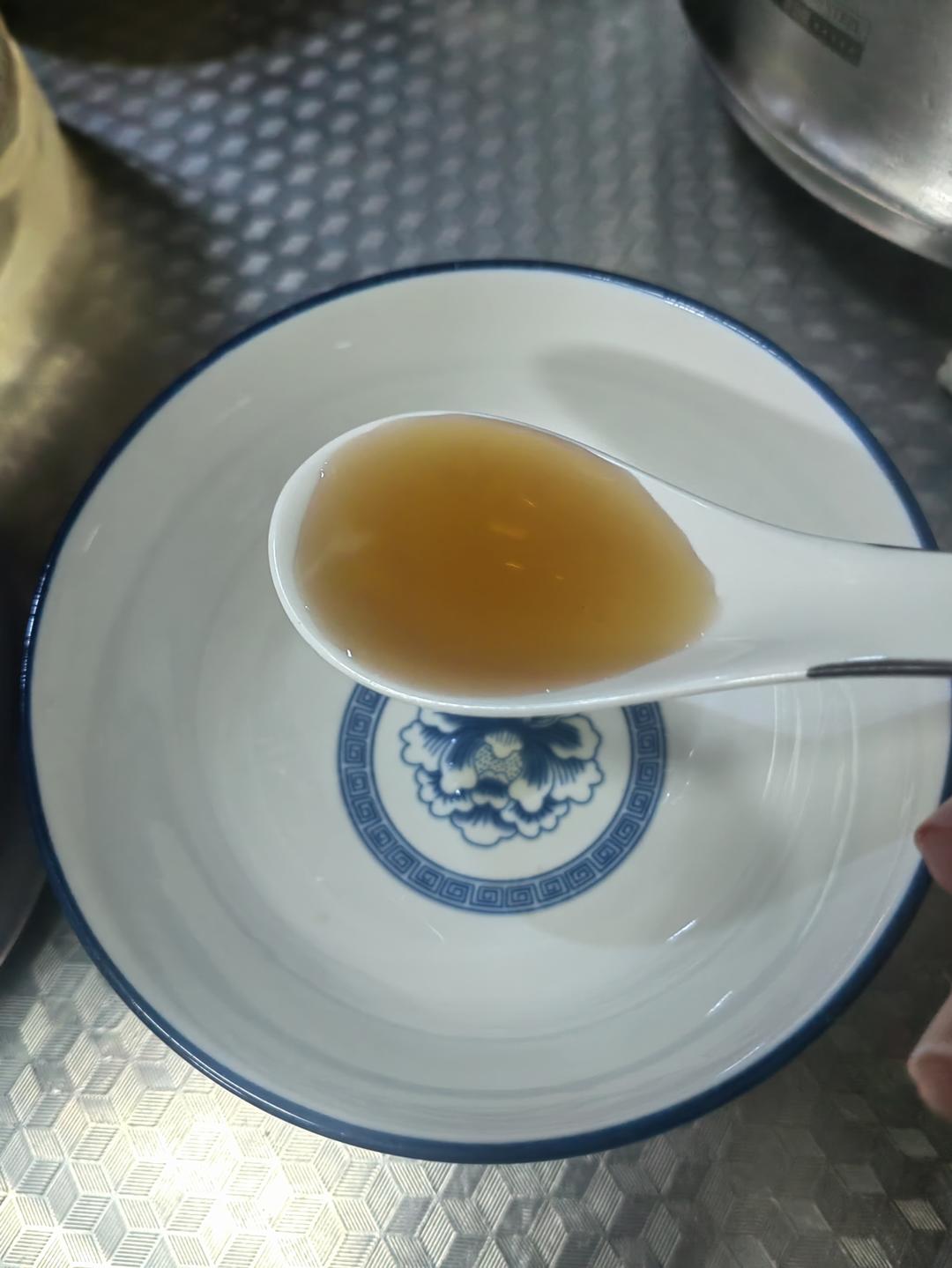 One spoon of huangjiu (yellow wine)
