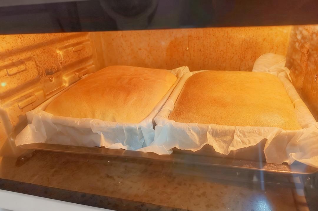 At 50 minutes the cakes should be gently risen and pale golden - proof that the low, gentle heat is doing its job.
