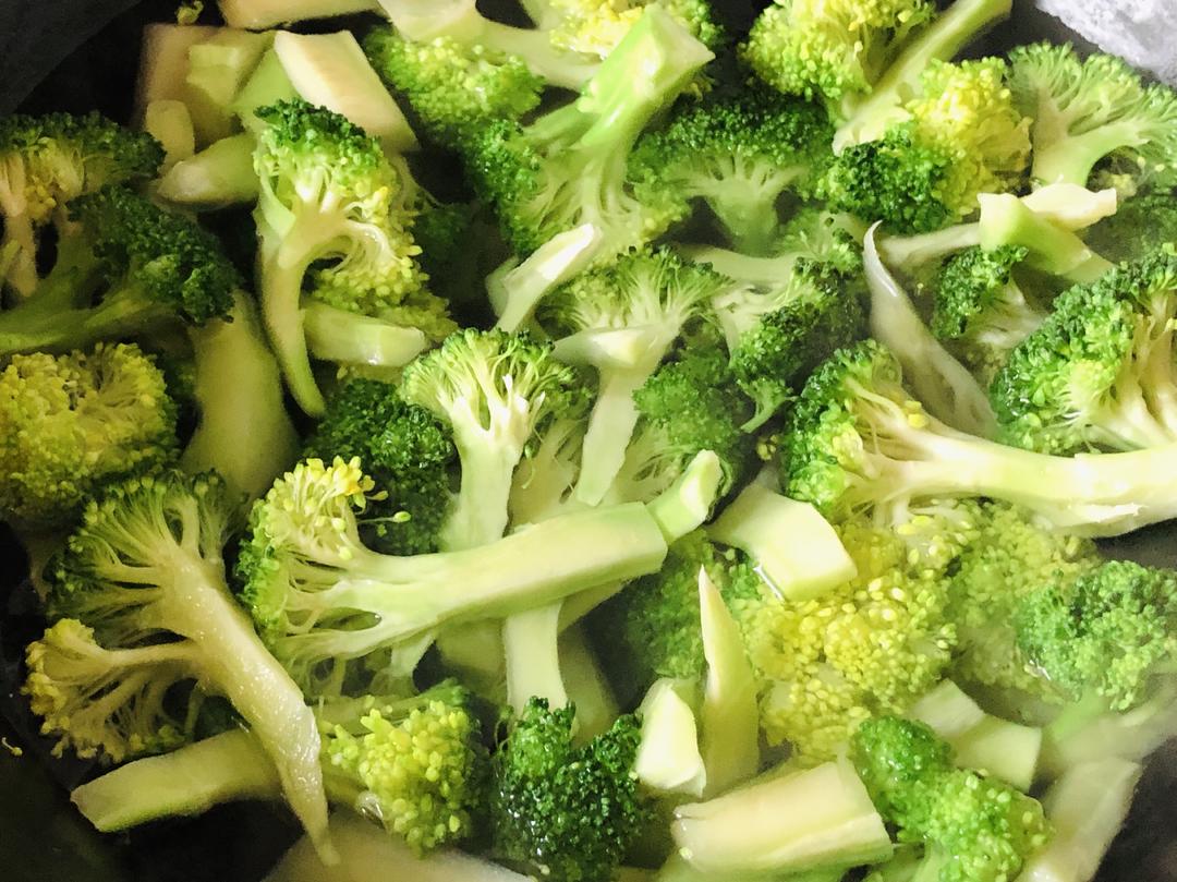 Break the broccoli into small florets and soak in salted water