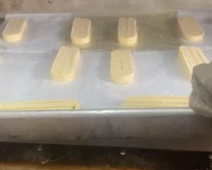 Bake at 190°C (375°F) with top and bottom heat for about 15 minutes, then flip each strip over and bake another 15 minutes, until deep golden and caramelized.