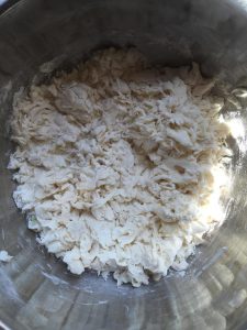 Mix the flour and water into a smooth dough and rest it