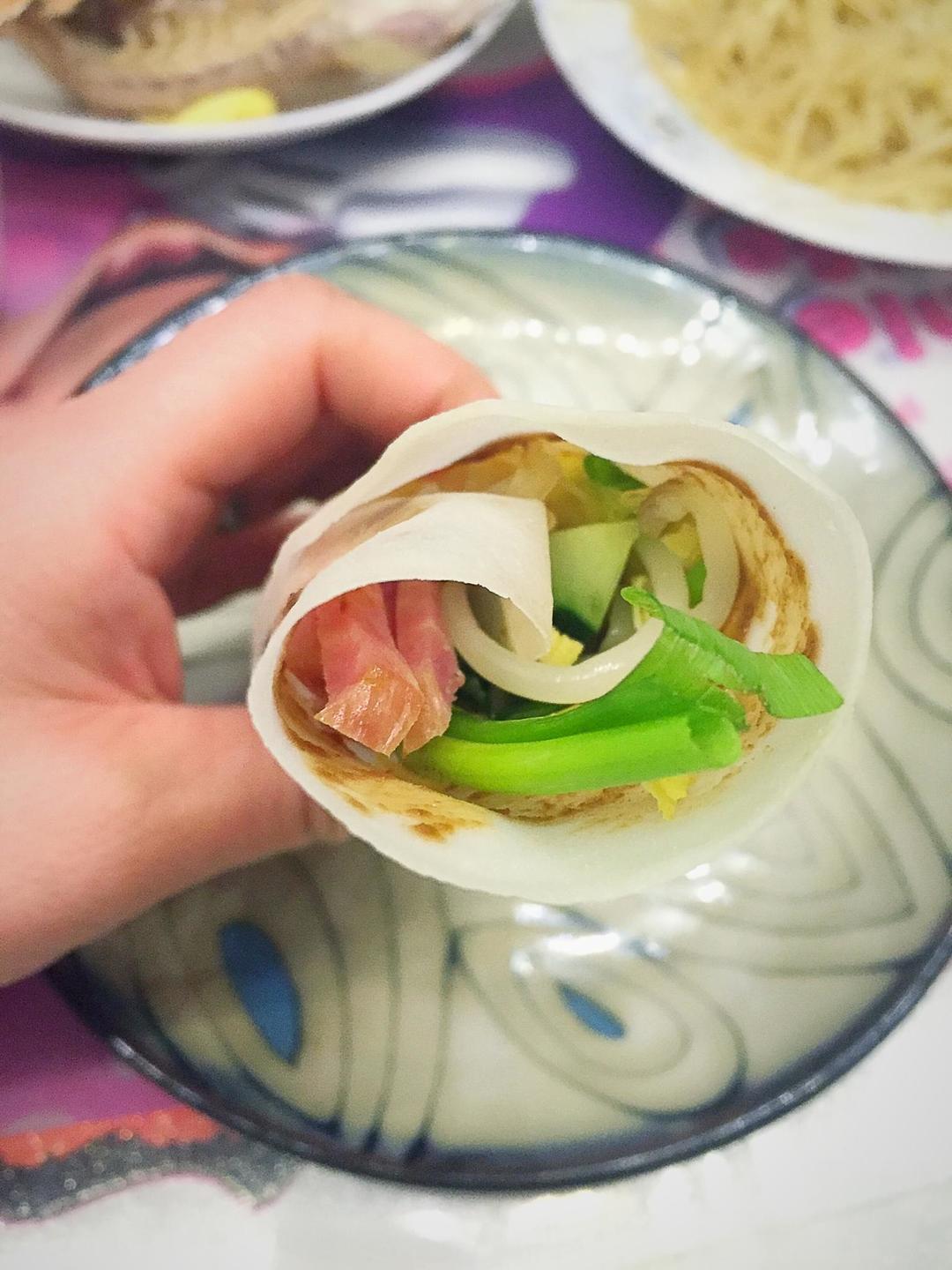 Wrap leftover pancakes in plastic to store and reheat