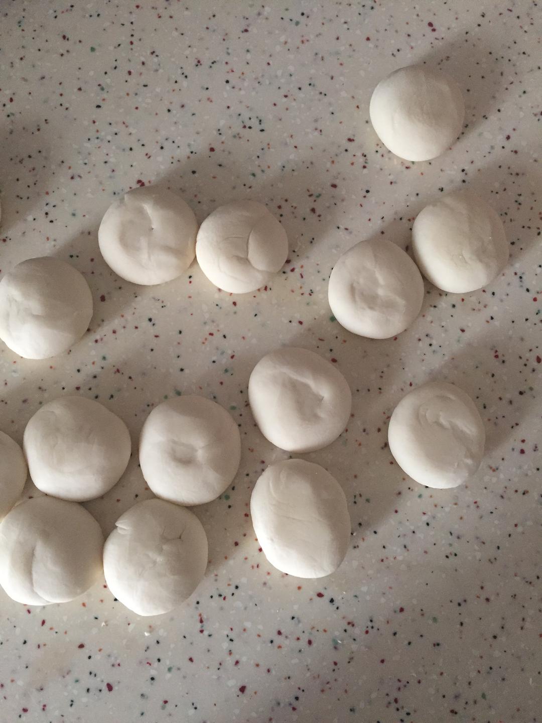 Divide the dough into seventeen equal balls