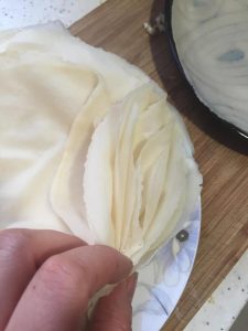 Each pancake peels apart whole