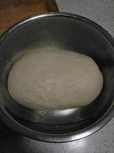 Mix the flour with the yeast water into a soft, smooth dough
